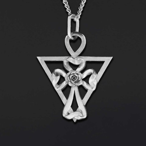 Amorc Mystic Cross Necklace, Rosicrucian Pendant, Spiritual Symbol Jewelry