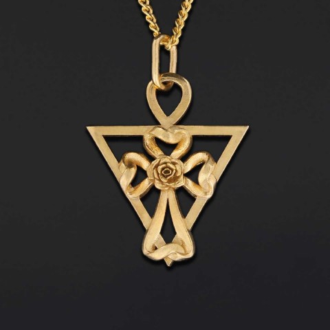 Amorc Mystic Cross Necklace, Rosicrucian Pendant, Spiritual Symbol Jewelry
