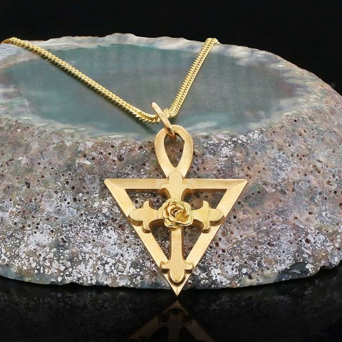 Amorc Rosae Crucis Pendant, Rosicrucian Necklace, Cross Necklace, Rosicrucian Amorc Jewelry