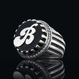 Angora Men Ring With Onyx Stone