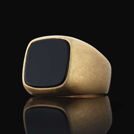 Aqeeq Stone Silver Men Ring