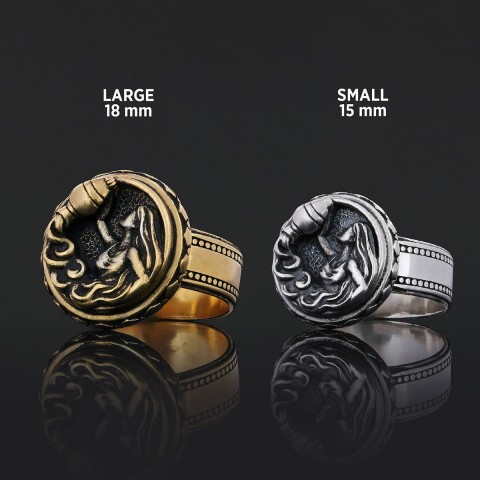 Aquarius Zodiac Silver Ring
