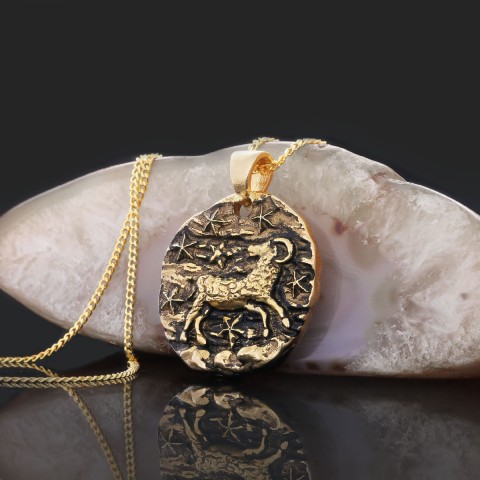 Aries Pendant, Zodiac Necklace, Sterling Silver Pendant, Astrology Jewelry, Aries Sign Jewelry