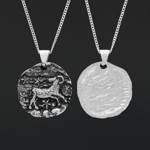 Aries Pendant, Zodiac Necklace, Sterling Silver Pendant, Astrology Jewelry, Aries Sign Jewelry