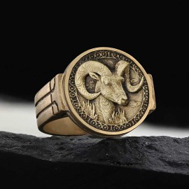 Aries Zodiac Round Ring