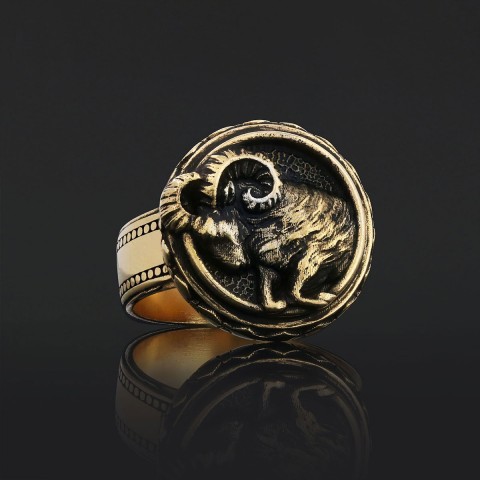 Aries Zodiac Silver Ring
