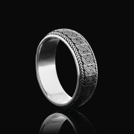 Customizable Braided Band Wheat Woven Wire Twisted Silver Wedding Ring