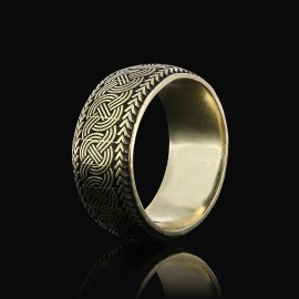 Customizable Braided Band Wheat Woven Wire Twisted Silver Wedding Ring