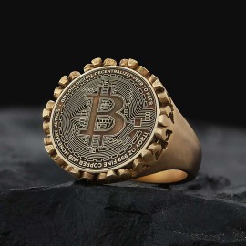 Bitcoin Souvenir Gold Ring
