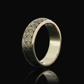 Braided Band Wheat Woven Wire Twisted Sterling Silver Wedding Ring