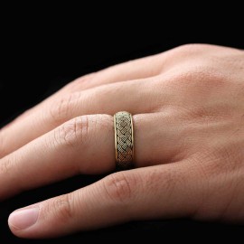 Braided Band Wheat Woven Wire Twisted Sterling Silver Wedding Ring