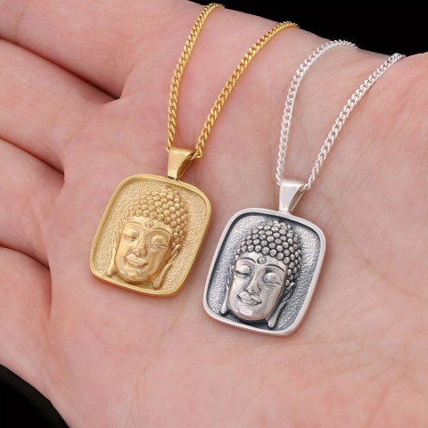 Buddha Handmade Silver Charm Necklace, Buddha Necklace, Meditating Buddha Silver Charms, Buddhism Necklace, Gift Jewelry