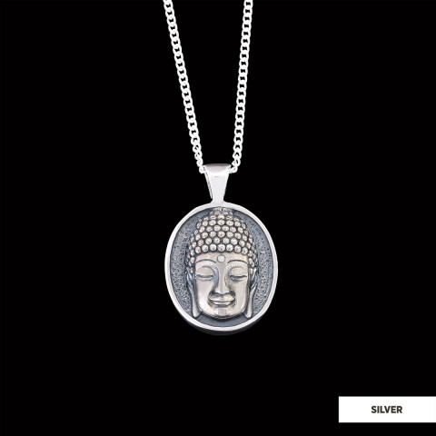Buddha Necklace, Buddha Handmade Silver Charm Pendant, Meditating Buddha Silver Charms, Buddhism Necklace, Gift Jewelry