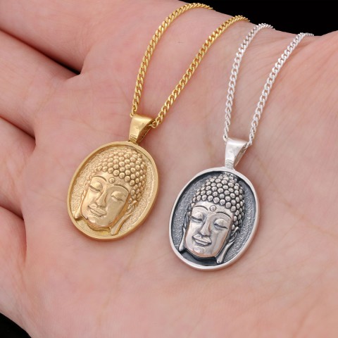 Buddha Necklace, Buddha Handmade Silver Charm Pendant, Meditating Buddha Silver Charms, Buddhism Necklace, Gift Jewelry