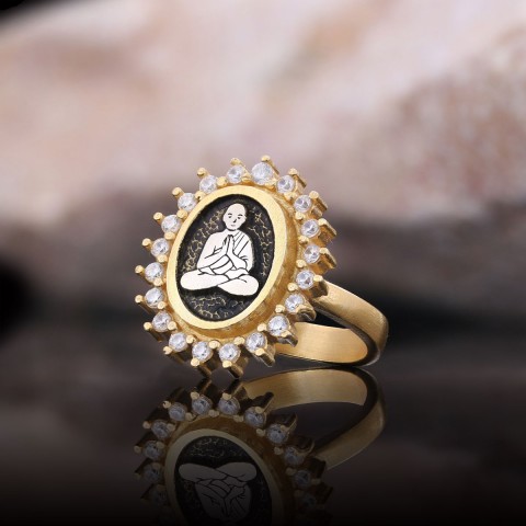 Buddha Ring, Buddha Silver Ring, Religious Ring, Buddhist Gift, Goddess of Mercy Ring