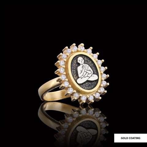 Buddha Ring, Buddha Silver Ring, Religious Ring, Buddhist Gift, Goddess of Mercy Ring