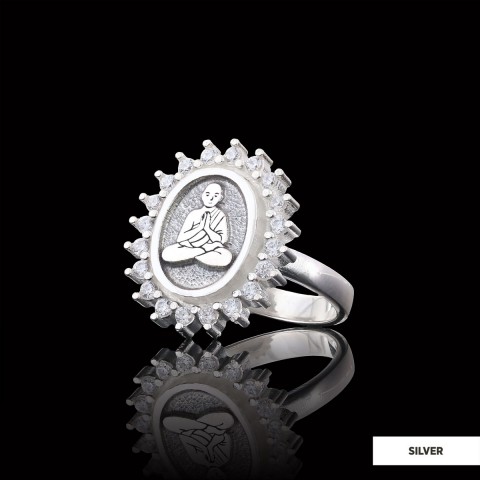 Buddha Ring, Buddha Silver Ring, Religious Ring, Buddhist Gift, Goddess of Mercy Ring