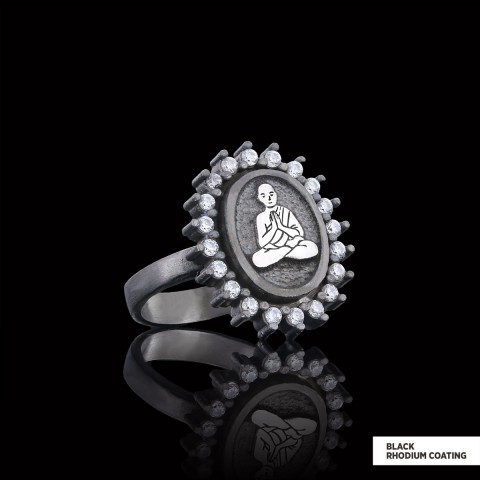 Buddha Ring, Buddha Silver Ring, Religious Ring, Buddhist Gift, Goddess of Mercy Ring