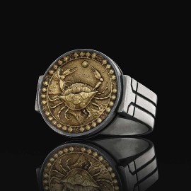 Cancer Zodiac Round Ring