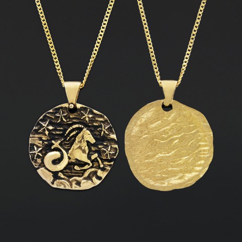 Capricorn Pendant, Elegant Zodiac Jewelry, Stylish Zodiac Capricorn Necklace