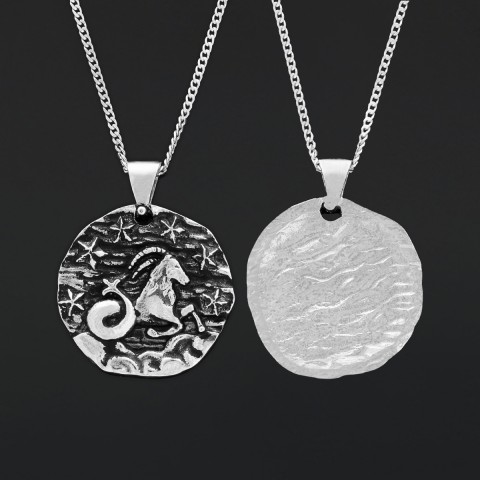 Capricorn Pendant, Elegant Zodiac Jewelry, Stylish Zodiac Capricorn Necklace