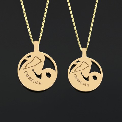 Capricorn Pendant, Sterling Silver Capricorn Necklace, Handmade Capricorn Jewelry, Horoscope Capricorn Necklace