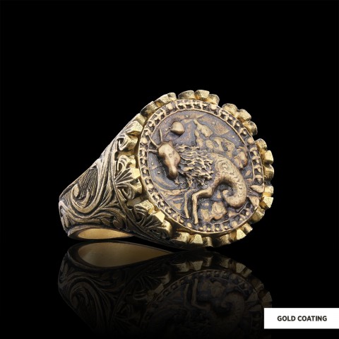 Capricorn Sign Ring, 925 Sterling Silver Capricorn Sign Ring Capricorn Sign Ring, 925 Sterling Silver Capricorn Sign Ring