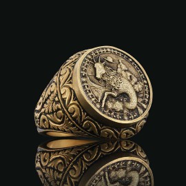 Capricorn Zodiac Silver Ring
