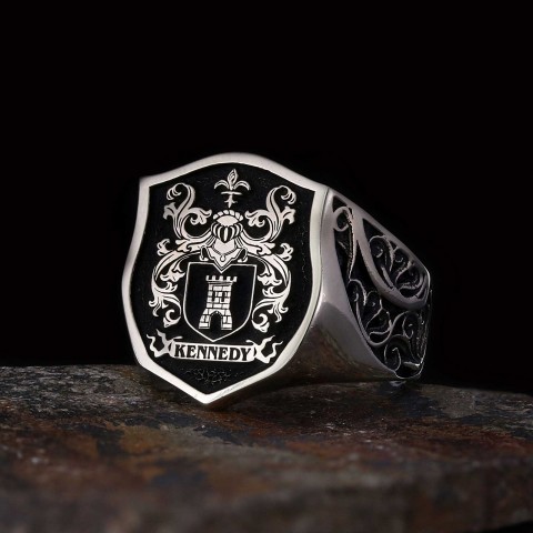 Celtic Design Family Ring, Custom Design Handmade Family Crest Ring