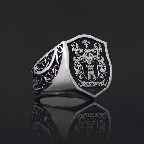 Celtic Design Family Ring, Custom Design Handmade Family Crest Ring