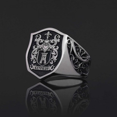 Celtic Design Family Ring, Custom Design Handmade Family Crest Ring
