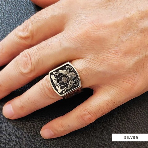 Celtic Design Family Ring, Personalized Heritage Crest Ring