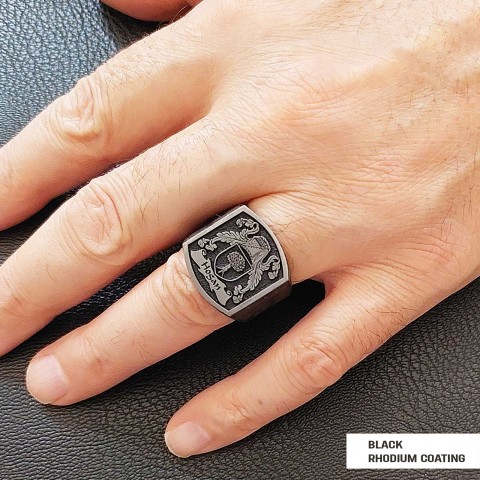 Celtic Design Family Ring, Personalized Heritage Crest Ring