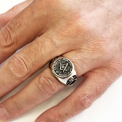 Celtic Lodge Masonic Ring, Round Mason Ring, Ancient Lodge Mason Ring