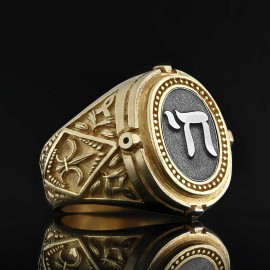 Chai Jewish Silver Ring