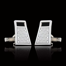 Sterling Silver Custom Design Cheese Grater Cufflink