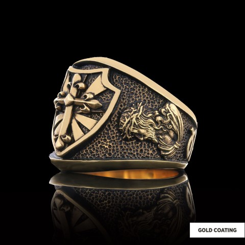 Chiristian Cross Silver Ring