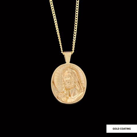 Christ Necklace, Jesus Pendant, Faith Jewelry, Christus Necklace Jesus Christian Necklace, Sun and Christian Jewelry