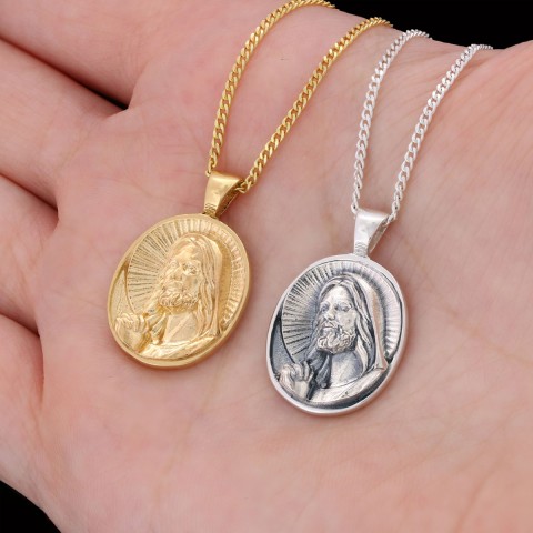 Christ Necklace, Jesus Pendant, Faith Jewelry, Christus Necklace Jesus Christian Necklace, Sun and Christian Jewelry
