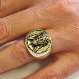 Jesus Embossed Round Ring