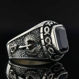 Jesus Blue Stone Ring