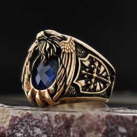 Stone With Cross Ring