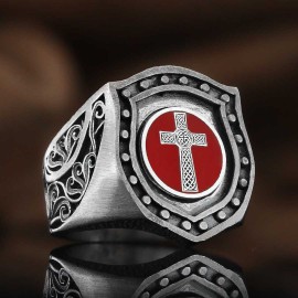Enamel Cross Ring