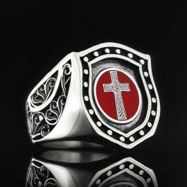 Enamel Cross Ring