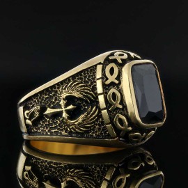 Jesus Blue Stone Ring