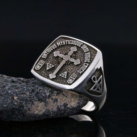 Crafted for the Devoted Rosae Crucis Ring, Personalized Rosae Crucis Ring