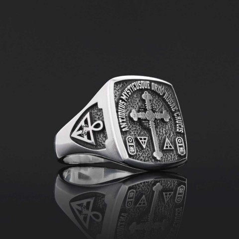 Crafted for the Devoted Rosae Crucis Ring, Personalized Rosae Crucis Ring