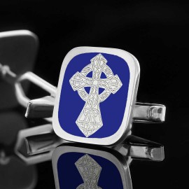 925 Sterling Silver Cross Christian Cufflink