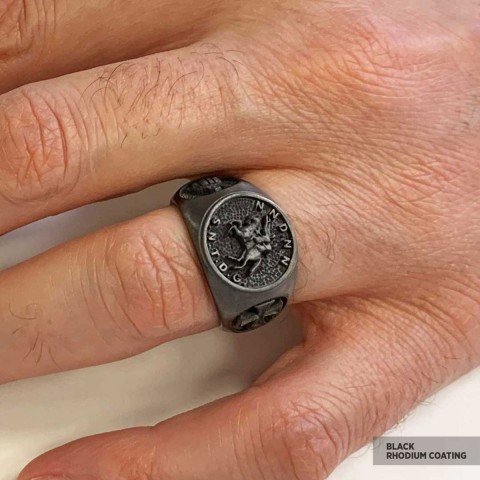 Cross Masonic Ring, Round Master Mason Ring, Custom Masonic Ring