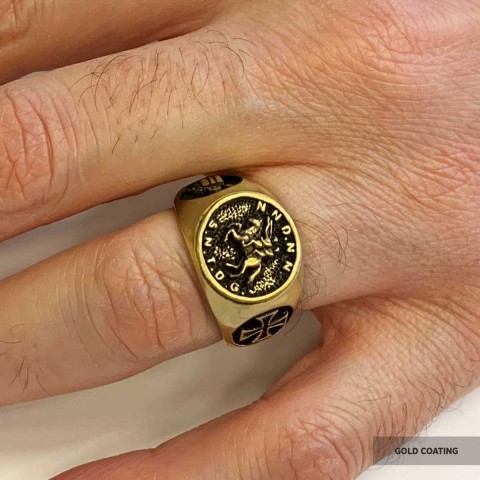 Cross Masonic Ring, Round Master Mason Ring, Custom Masonic Ring